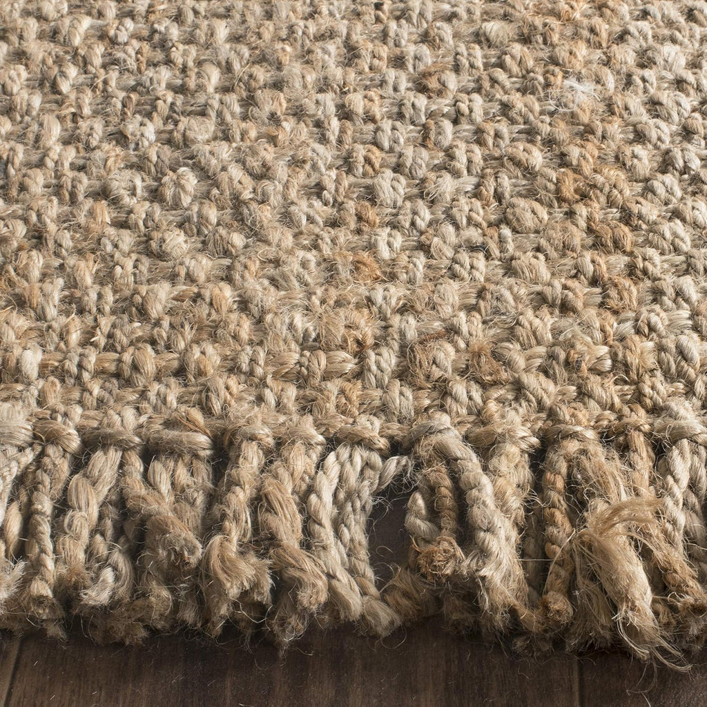 Area Rug 8x10 - Natural Fiber Collection - Large - Natural, Handmade Jute, Tassel Design, Ideal , Dining Space