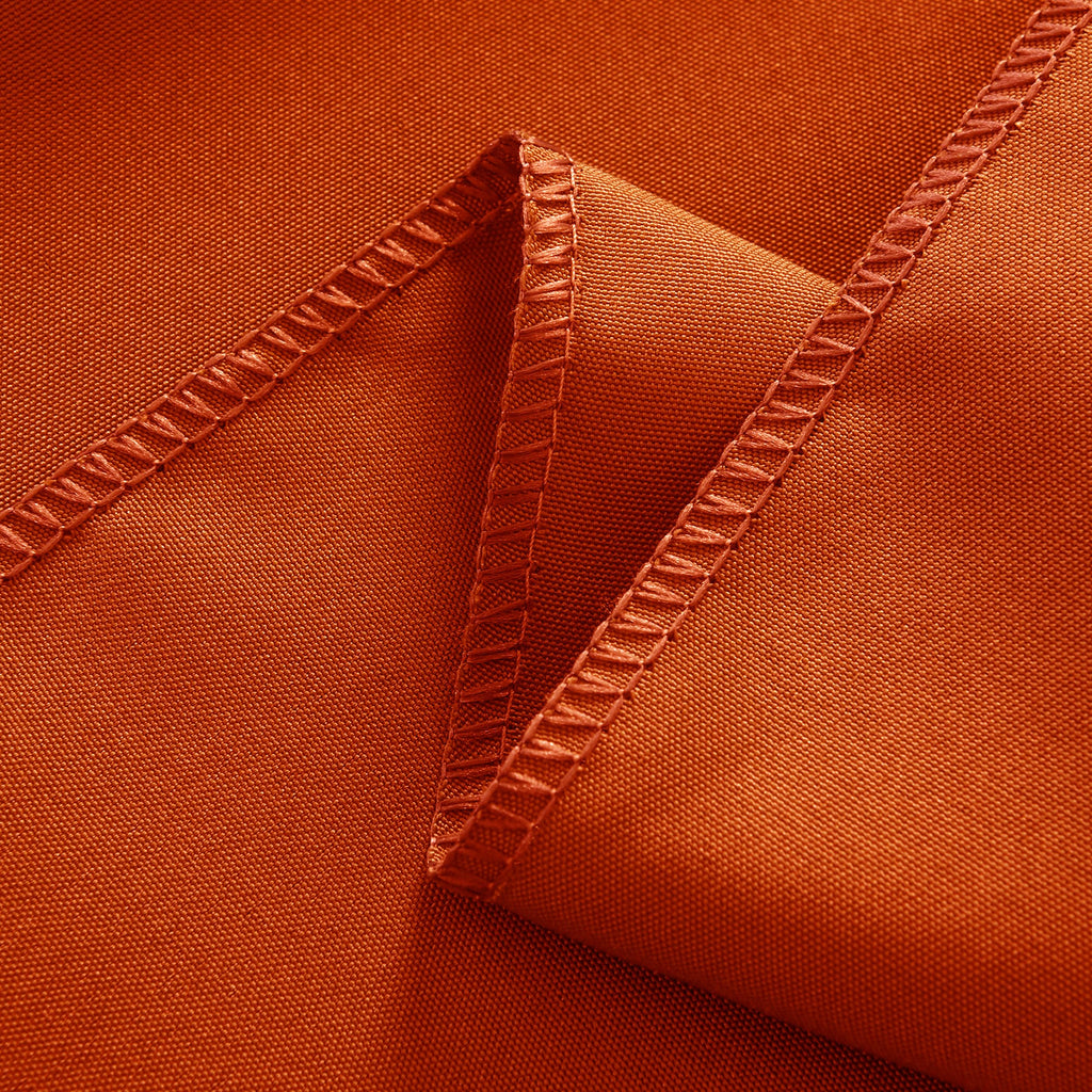 2-Pack 60x102 inch Rust Orange Table Cloths, Solid Stain and Wrinkle Resistant Oblong Tablecloth, Premium Plain Weave