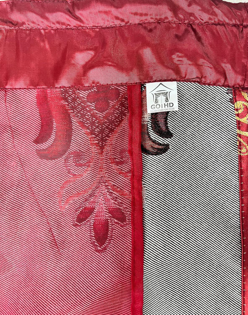 Regal Regalia Jacquard Blackout Curtains,Set of 2 Panels,W60"*L86,80% Light Blocking Window Drapes with Gold Floral