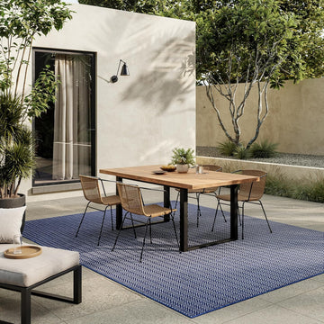 Home Horizon Indoor/Outdoor Navy 8' x 10' Area Rug - Easy Clean, Non Shedding, Bed Room, Living Room, Dining Room