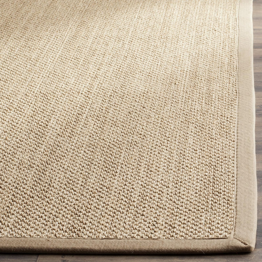 Area Rug 8x10 - Natural Fiber Collection - Large - Maize & Linen Color, Sisal, Woven Design with Border (NF141B)