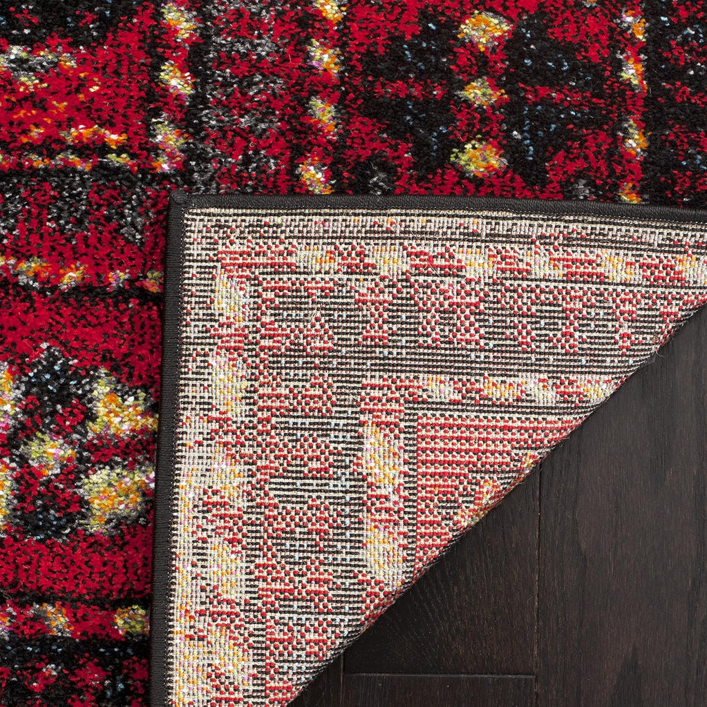 Vintage Hamadan Area Rug - 9' x 12', Red & Multi, Oriental Traditional Persian Design, Non-Shedding & Easy Care