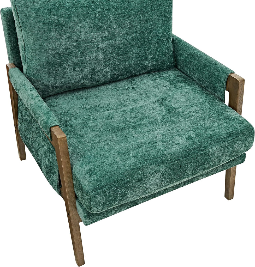 Kelly Mid-Century Modern Accent Armchair, Green