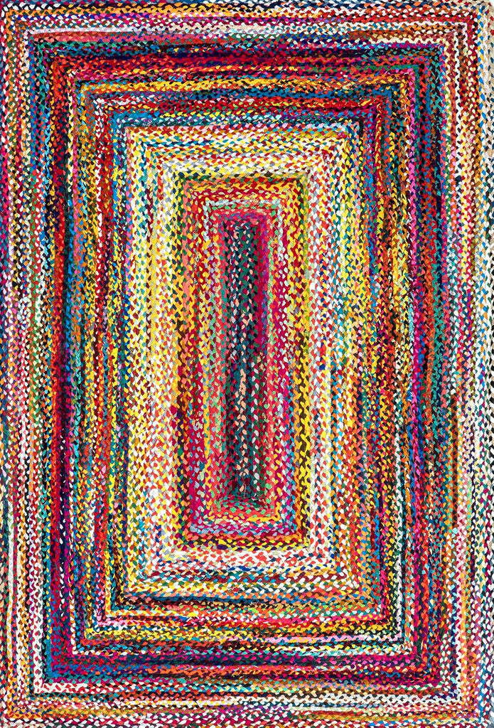 Tammara Multicolor Ombre Braided Area Rug, 3' x 5'