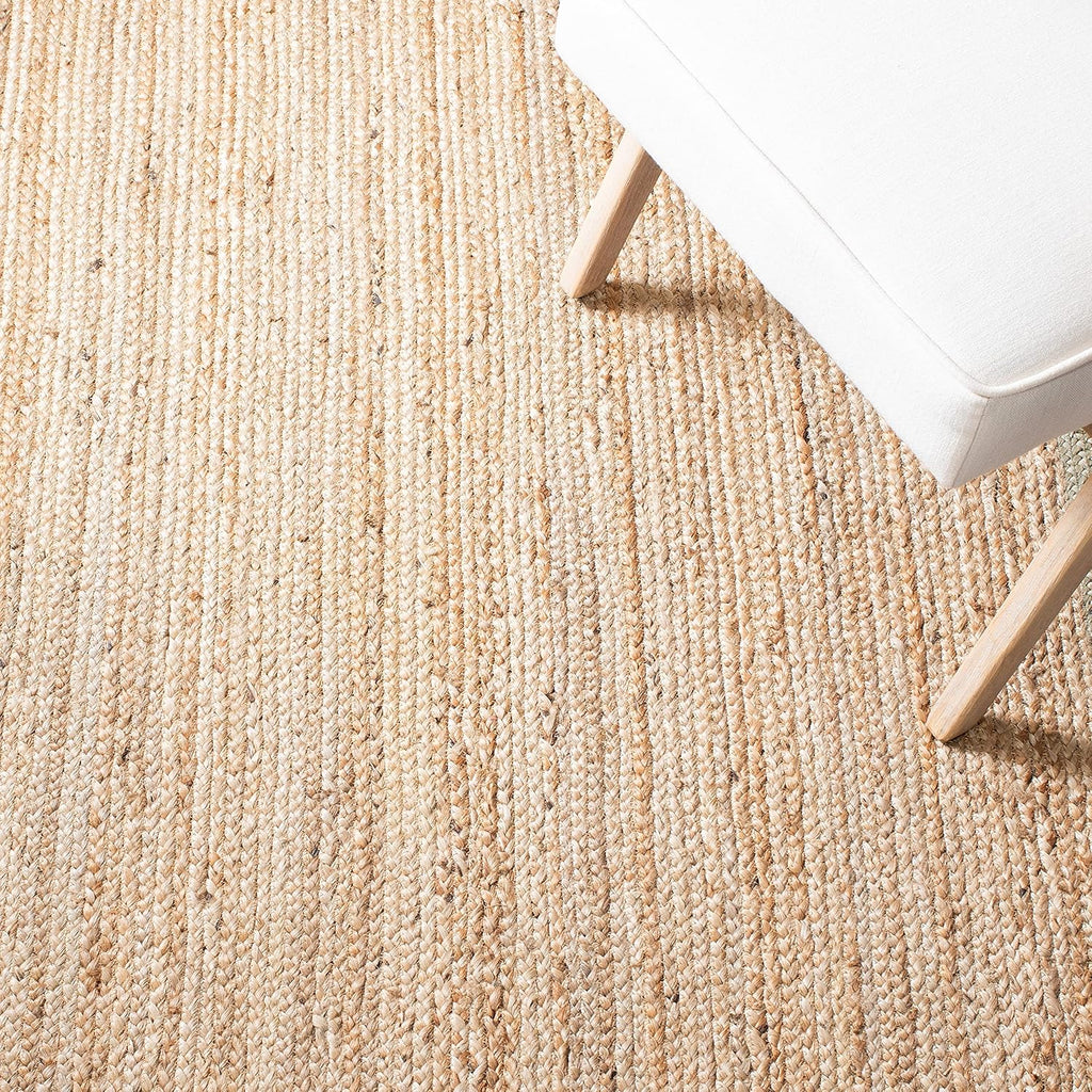 Natural Fiber Area Rug - 9' x 12', Green & Natural, Handmade Border Farmhouse Jute