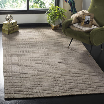 Tibetan Slate Hand-Knotted Modern Premium Wool Area Rug