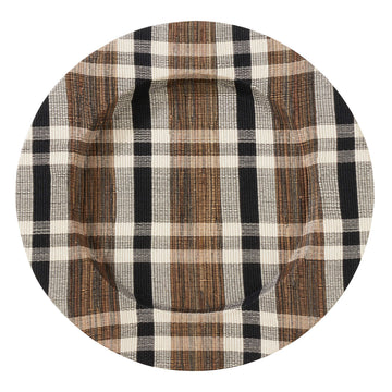 100% Water Hyacinth Plaid Woven Charger Plates (Set of 4)