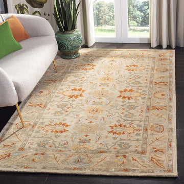 Antiquity Area Rug - 9' x 12', Beige & Multi, Handmade Traditional Oriental Wool