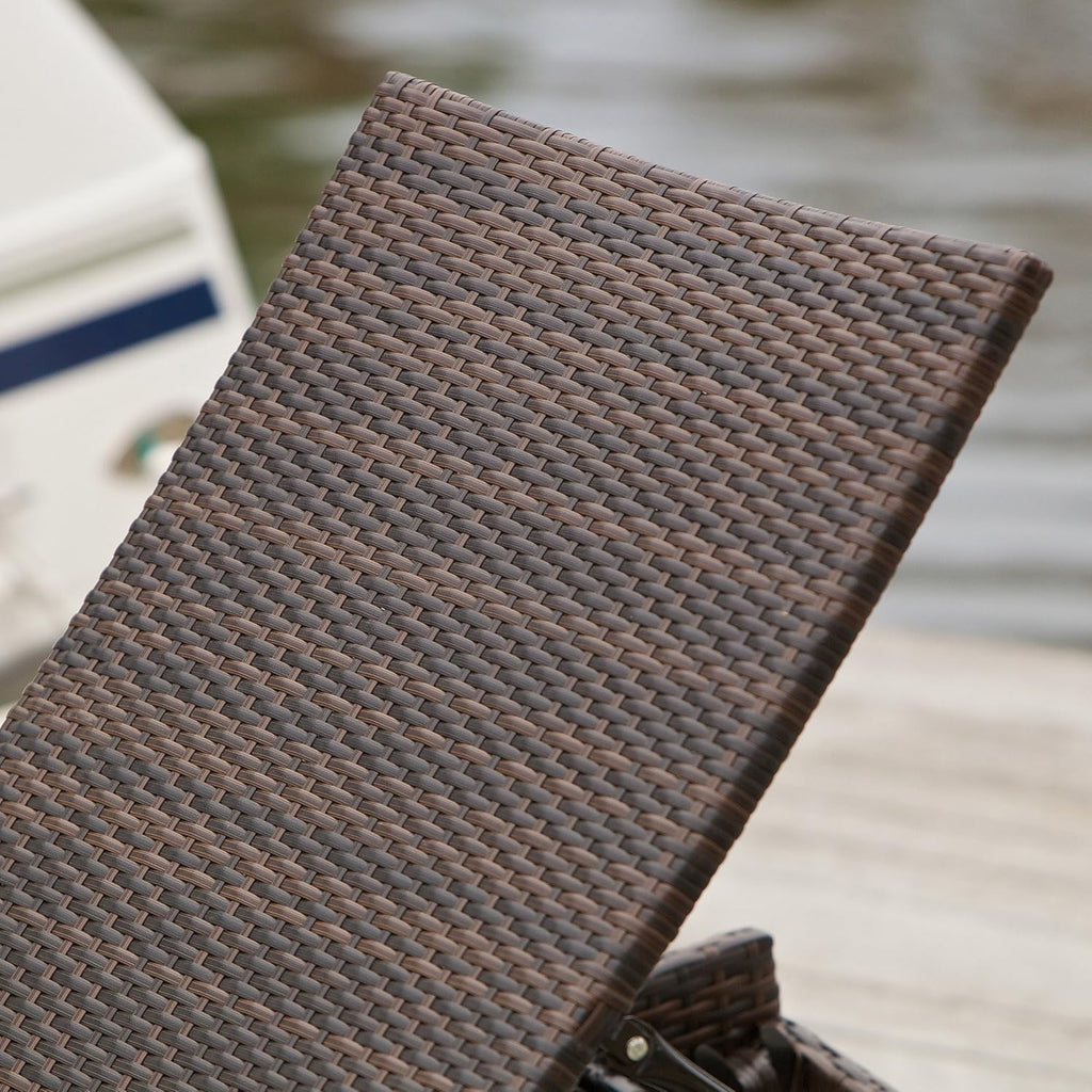 Salem Outdoor Wicker Adjustable Chaise Lounge, Multibrown