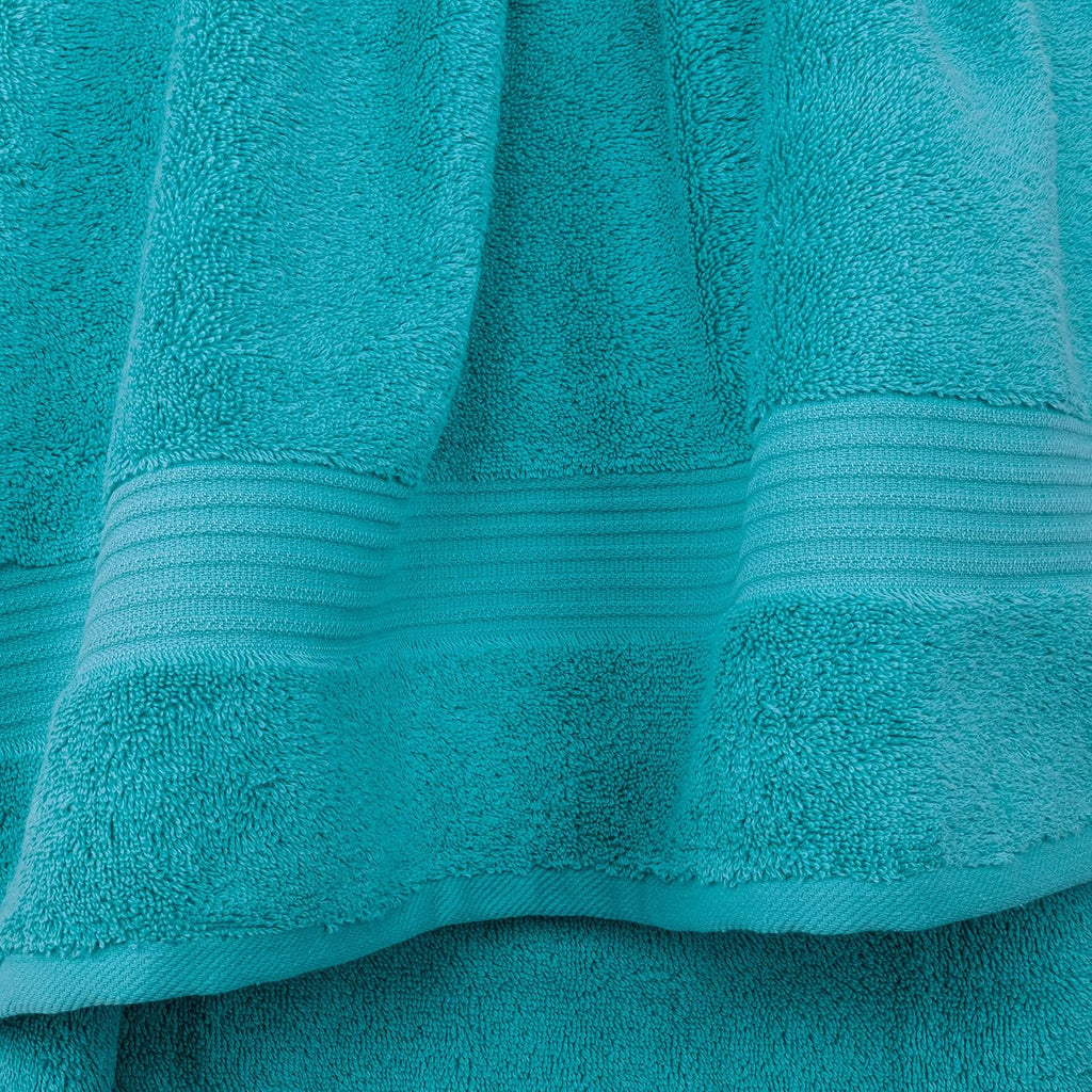100% Cotton Turkish Towel Set, Soft Absorbent Quick Dry, 6 Piece Towel Set, Ocean Aqua