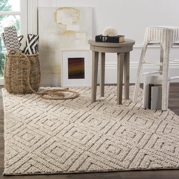 Natura Area Rug, Beige, Handmade Wool