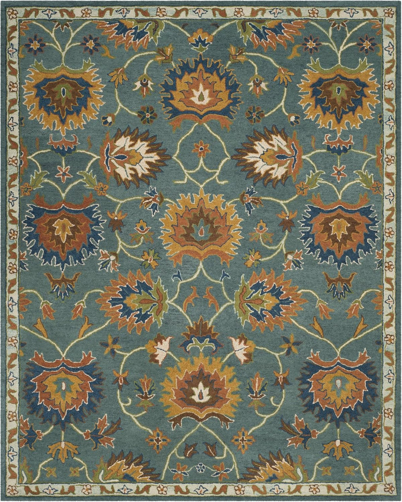 Area Rug 8x10 - Heritage - Large - Light Blue, Handmade Wool, Traditional Oriental Design