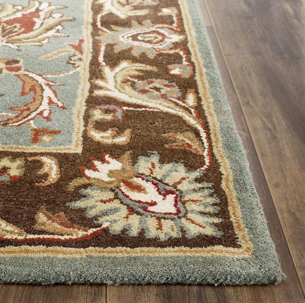 Heritage Area Rug - 9' x 12', Blue & Brown, Handmade Traditional Oriental Wool