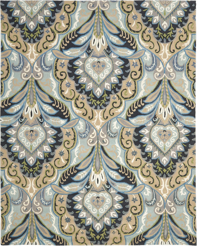 Wyndham Area Rug - 10' x 14', Blue & Multi, Handmade Modern Wool