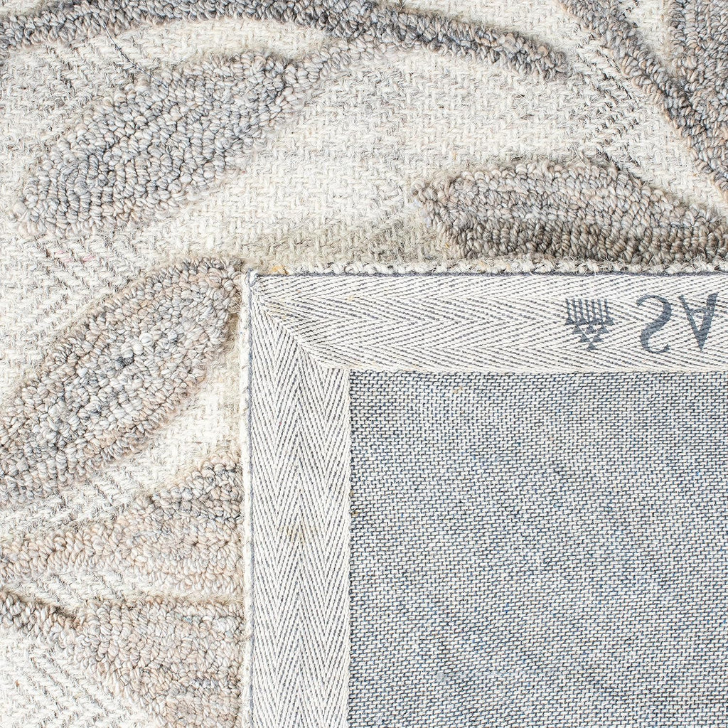 South Hampton 8' x 10' Beige Handmade Botanical Wool Area Rug