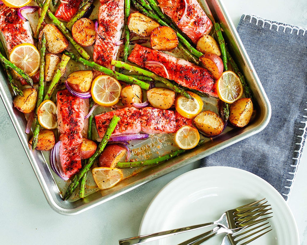 Naturals Extra Large, 21 x 15 inch Set - USA Made Aluminum Commercial Quality Pan for or Roasting, Encapsulated