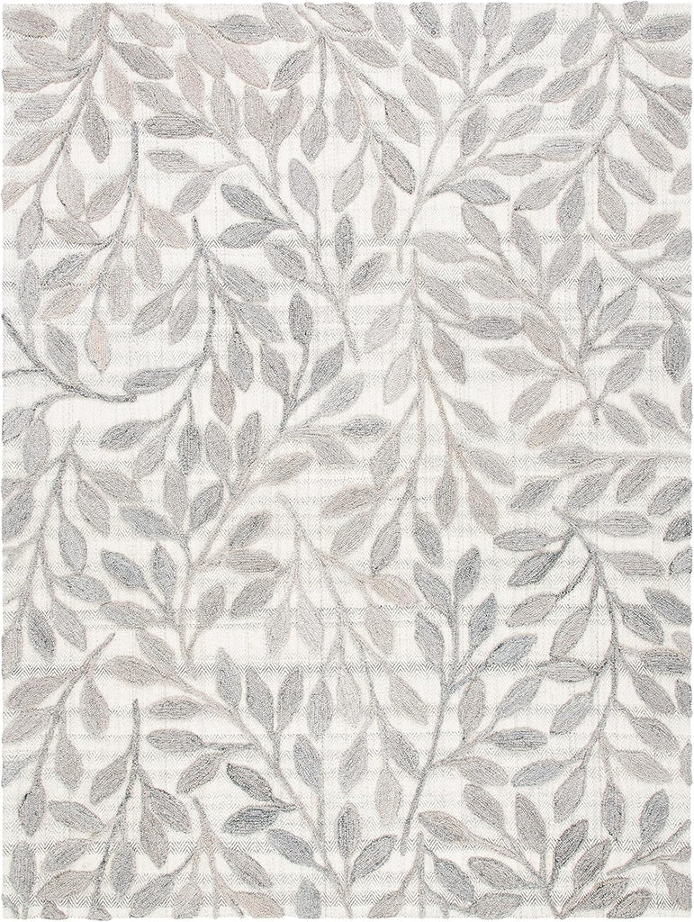 South Hampton 8' x 10' Beige Handmade Botanical Wool Area Rug