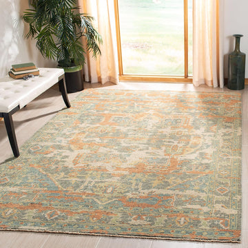 Izmir Collection Area Rug - 10' x 14', Rust & Taupe, Hand-Knotted Traditional New Zealand Wool, Ideal for High