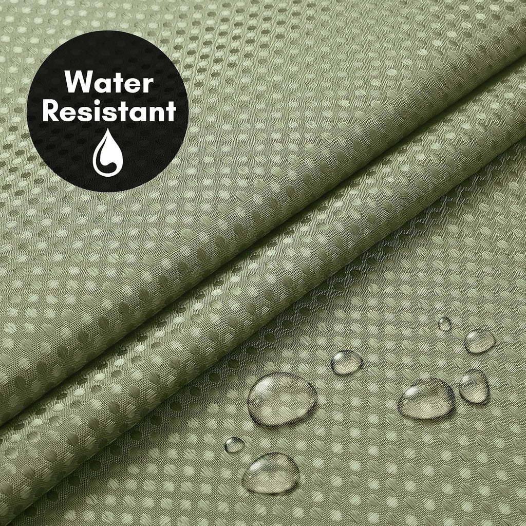 72x75 Hookless Waffle Pattern Shower Curtain - Water-Resistant Long Shower Curtain with Sheer Panel, Snap-in Liner