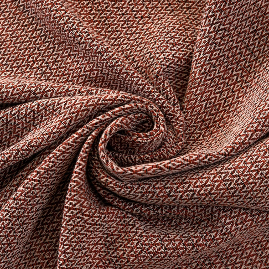 Premium Cotton Boho Blanket |50”x60”| Burnt Orange Fall Throw Blankets