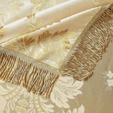 Majestic Damask Design Tablecloth - Beige 60" by 120" Oblong/Rectangle