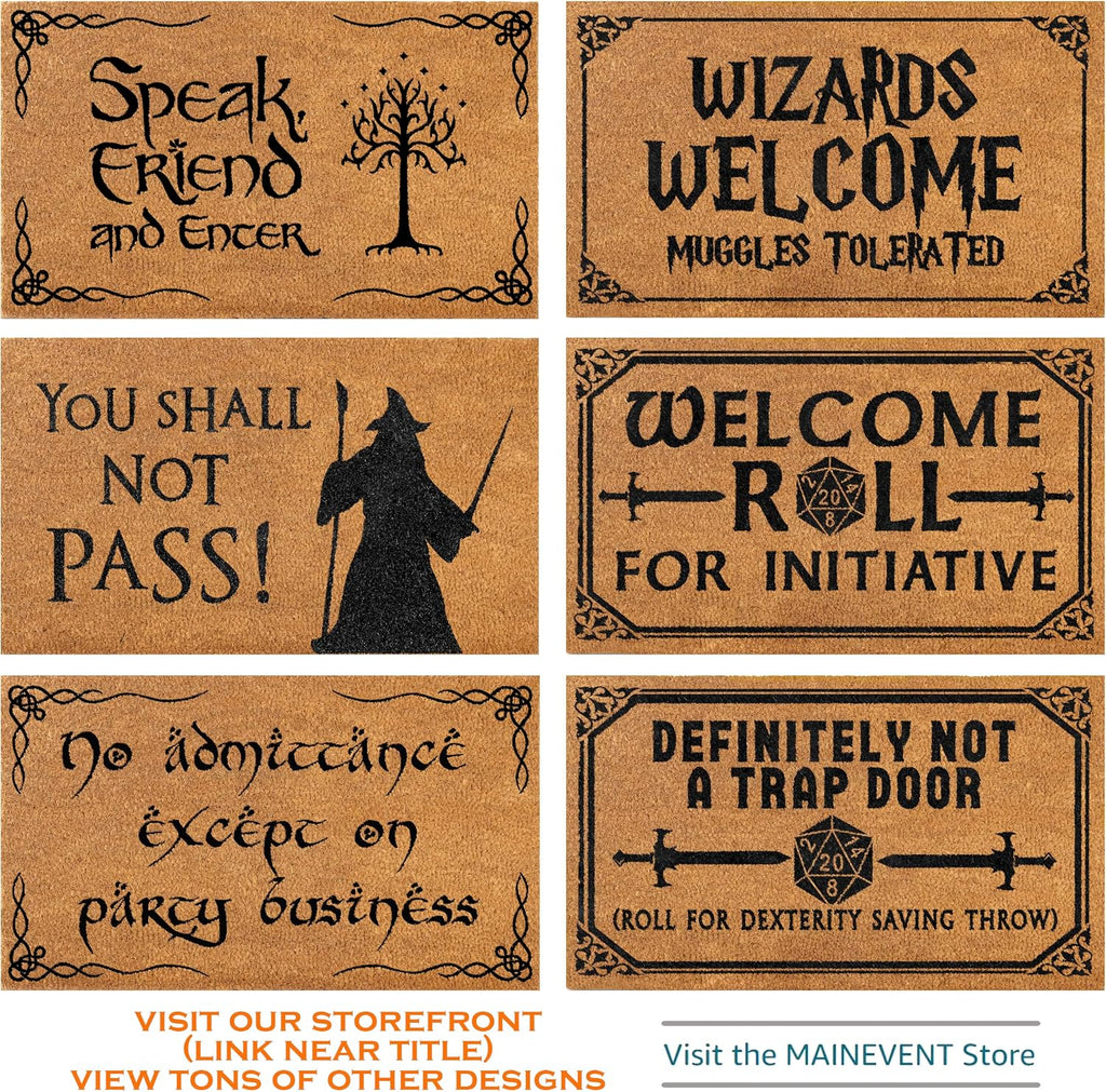 It's Not Much but It's Home Door Mat 30x17 Inch, Nerdy Welcome Mat Coir | Funny Entryway Decor, Fantasy Fan Gift