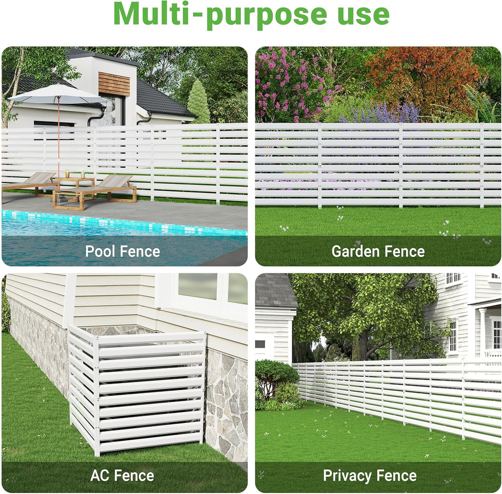 42" H x 38" W Metal Privacy Fence Panels for Outside, Air Conditioner Fence, Decorative Fence Panels for Privacy (2 Panels)