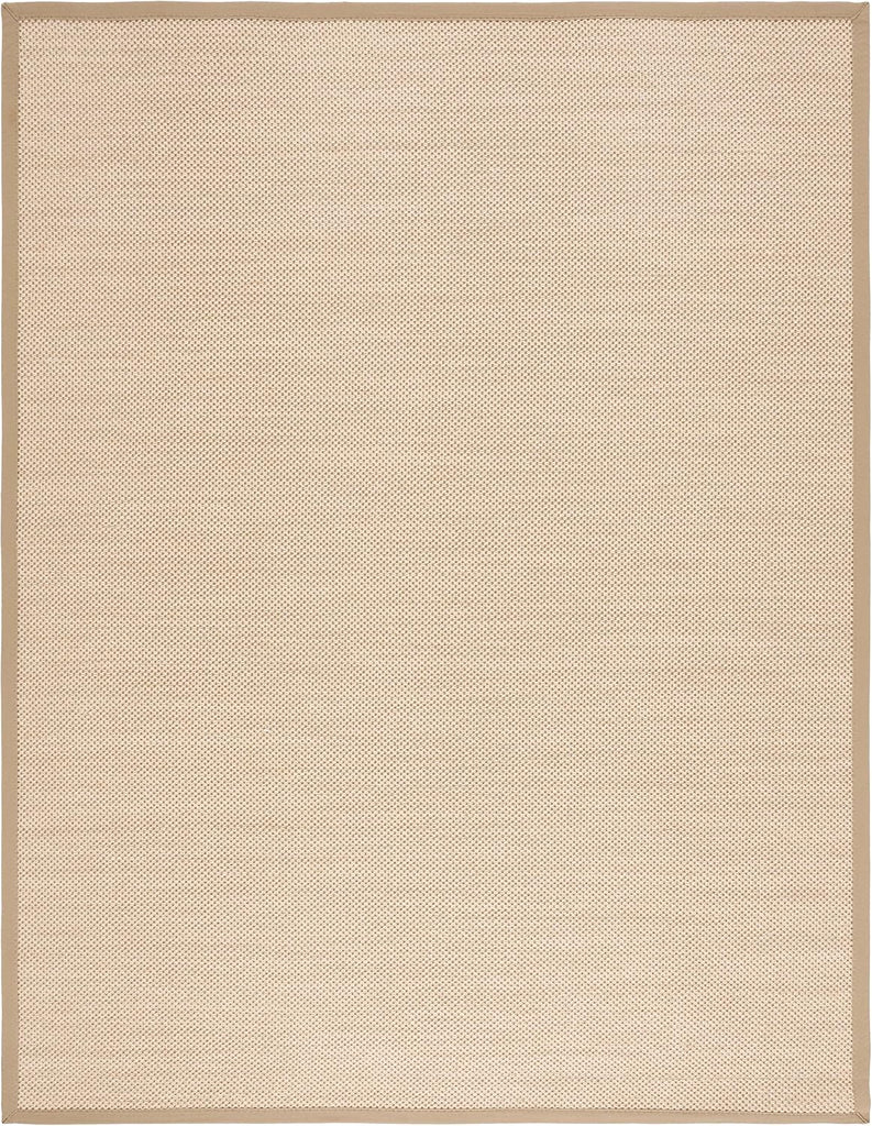 Area Rug 8x10 - Natural Fiber Collection - Large - Maize & Linen Color, Sisal, Woven Design with Border (NF141B)