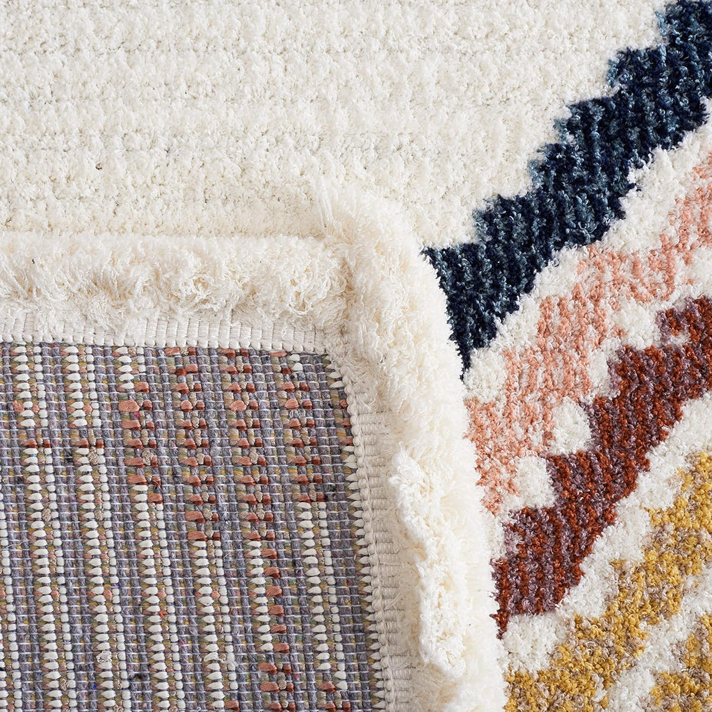 Marrakech Area Rug - 9' x 12', Ivory & Multi, Moroccan Boho Tribal Rustic Design, Non-Shedding & Easy Care