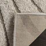 Florida Shag Collection Area Rug - 5'3" x 7'6", Cream & Beige, Non-Shedding & Easy Care