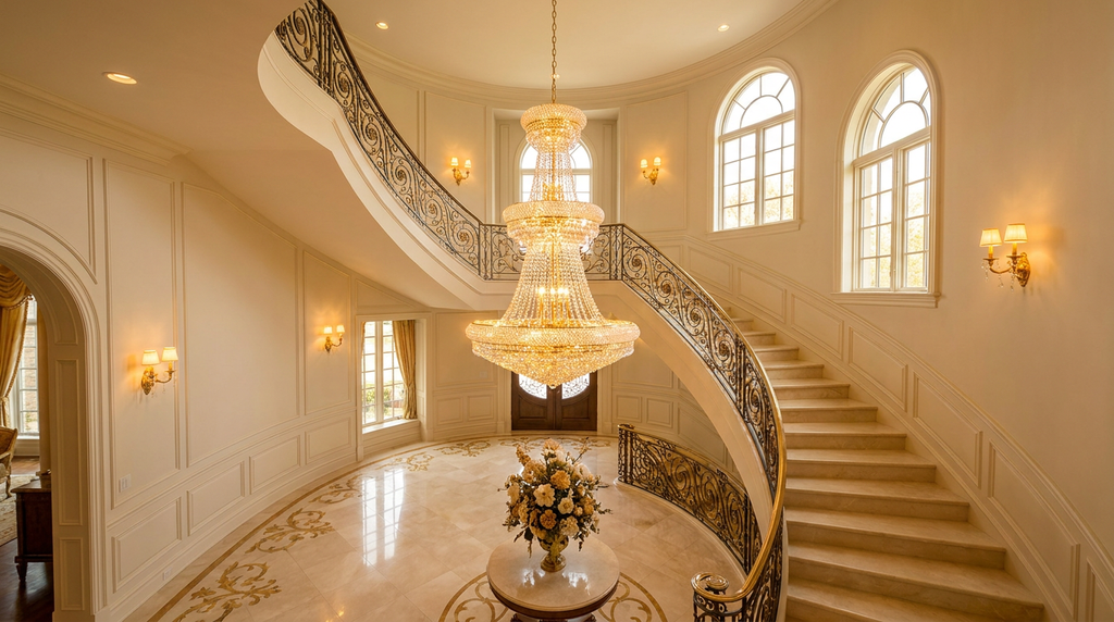 French Empire Crystal Chandelier H66" X W36" - Perfect For An Entryway Or Foyer - A500-541/32