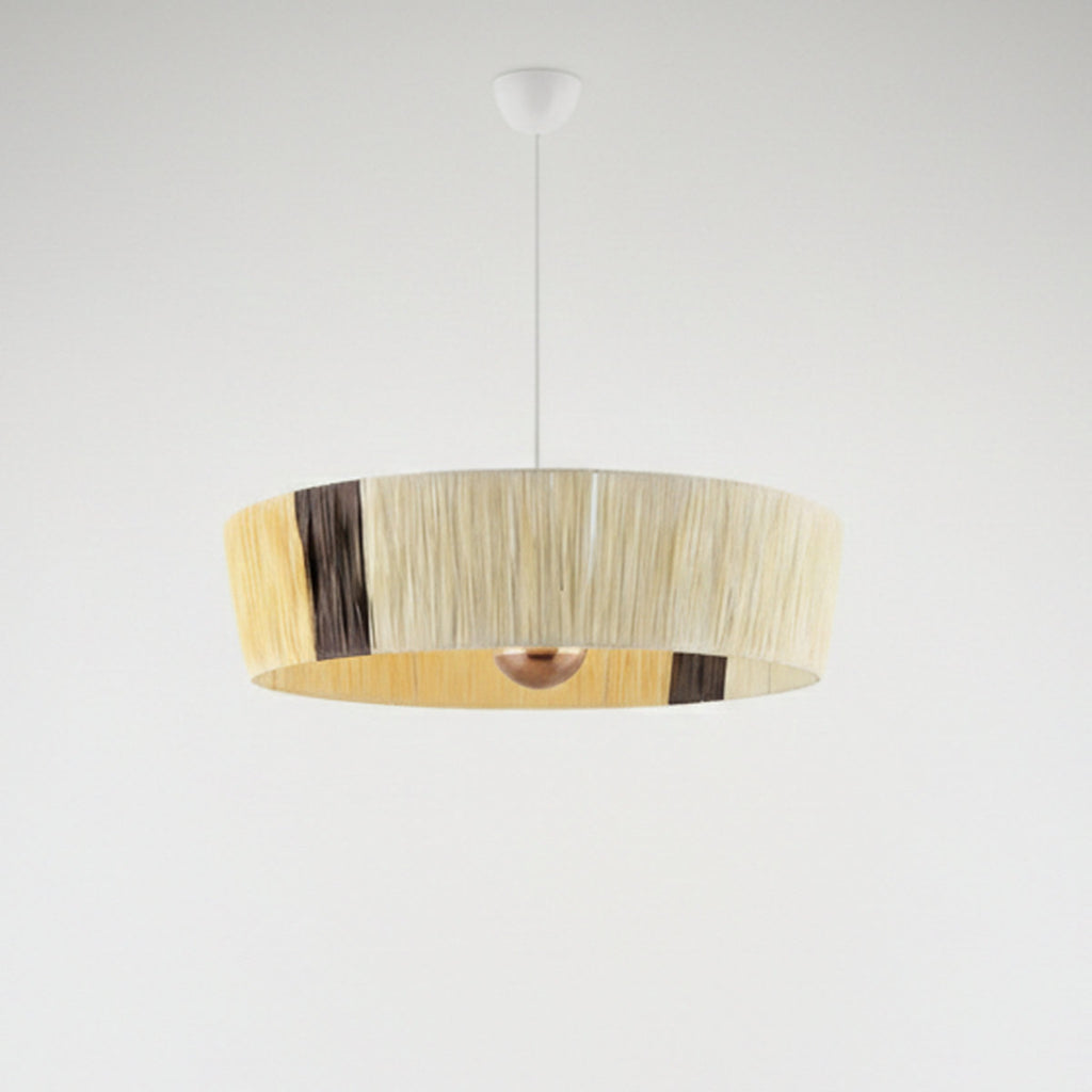 Adjustable Height Metal Body Wide Drum Chandelier