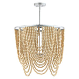 Adrain 4-Light Wood Dimmable Chandelier