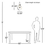 Aliyonna Single 2-Light LED Unique Geometric Chandelier