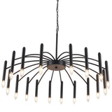 Apogeeville 18-Light 39" Modern Linear Sputnik Candle Style Chandelier for Living Room Kitchen Island Bedroom
