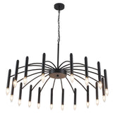Apogeeville 18-Light 39" Modern Linear Sputnik Candle Style Chandelier for Living Room Kitchen Island Bedroom