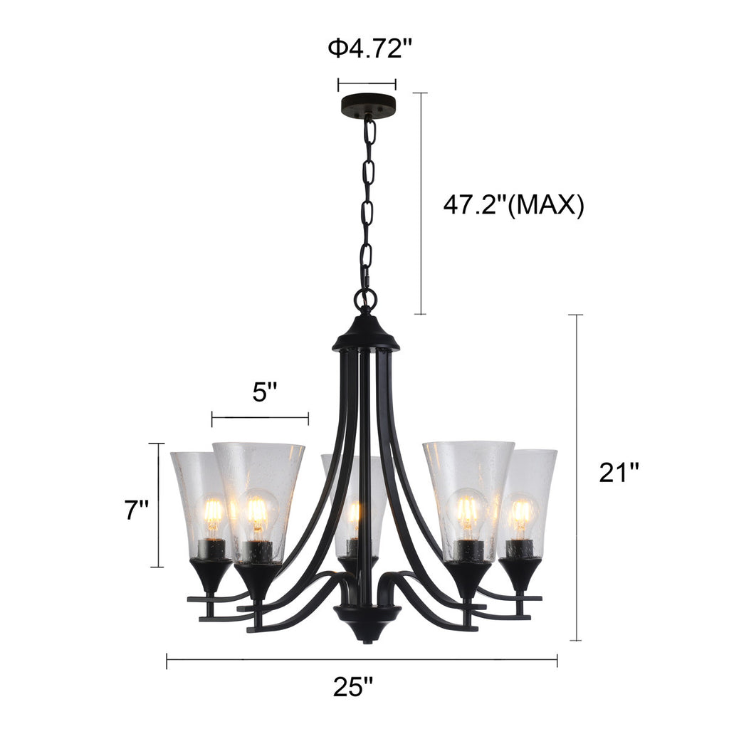 Armonie 5-Light Dimmable Empire Chandelier