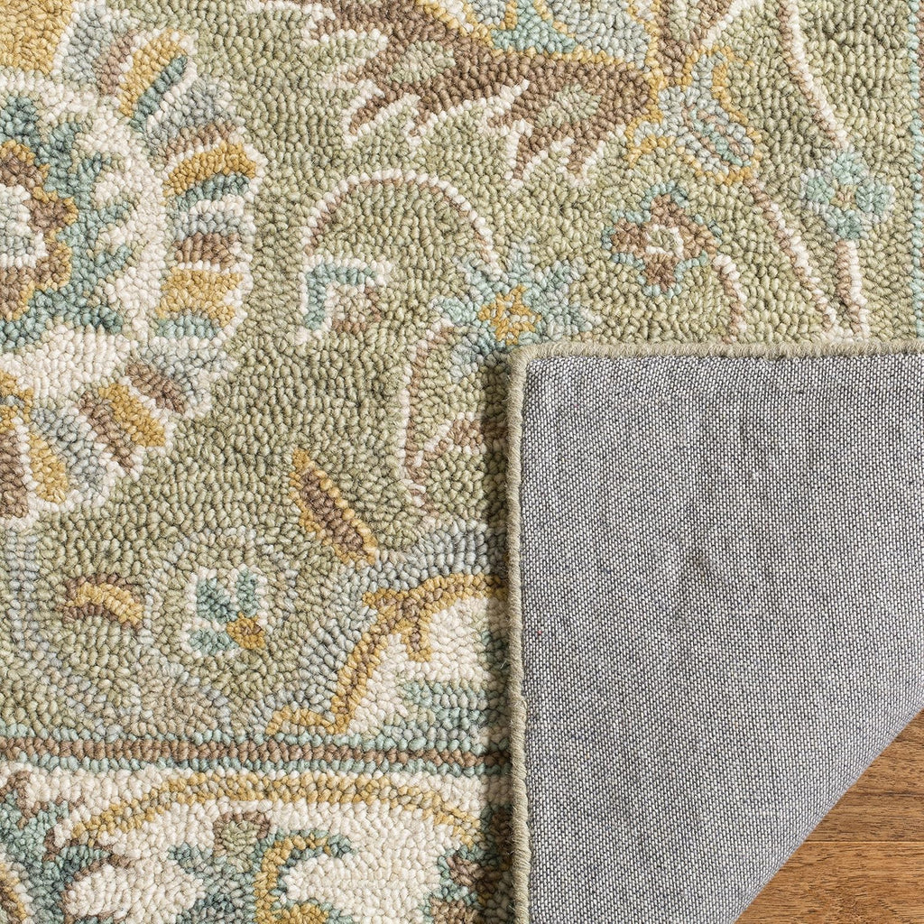 Blossom 8' x 10' Sage / Ivory Handmade Premium Wool Area Rug