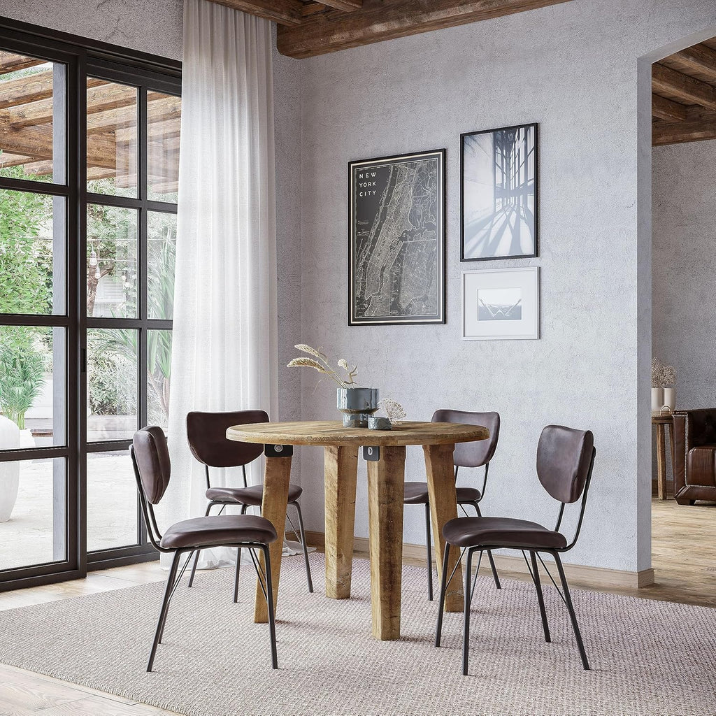 Jofran Reclamation 42" Rustic Reclaimed Solid Wood Round Dining Table