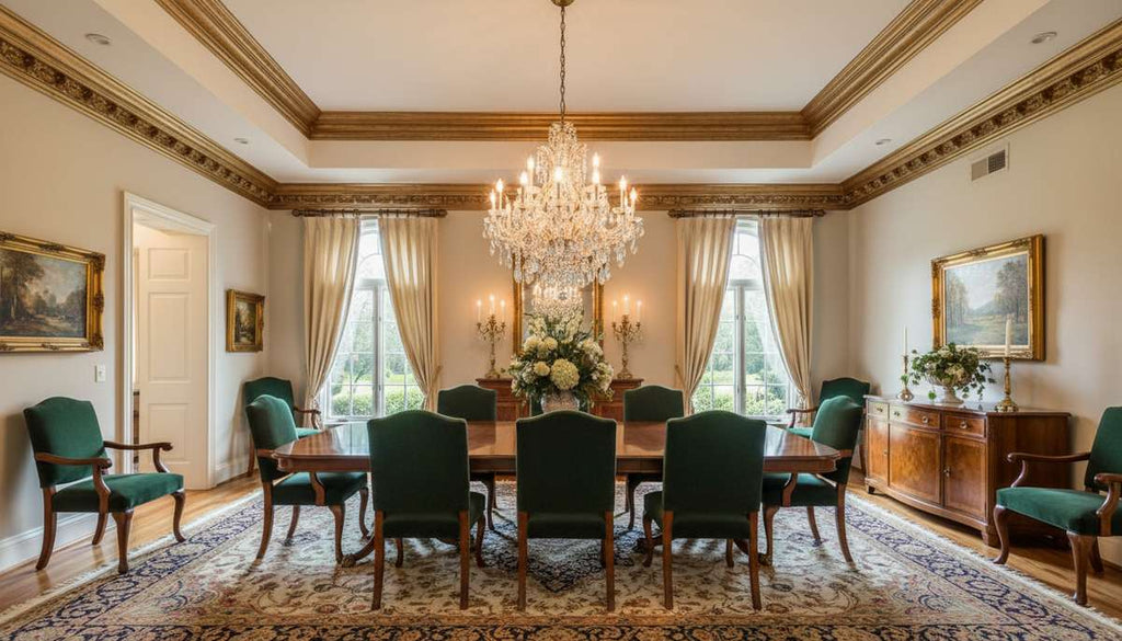 Maria Theresa Crystal Chandelier in Luxury Interior Design