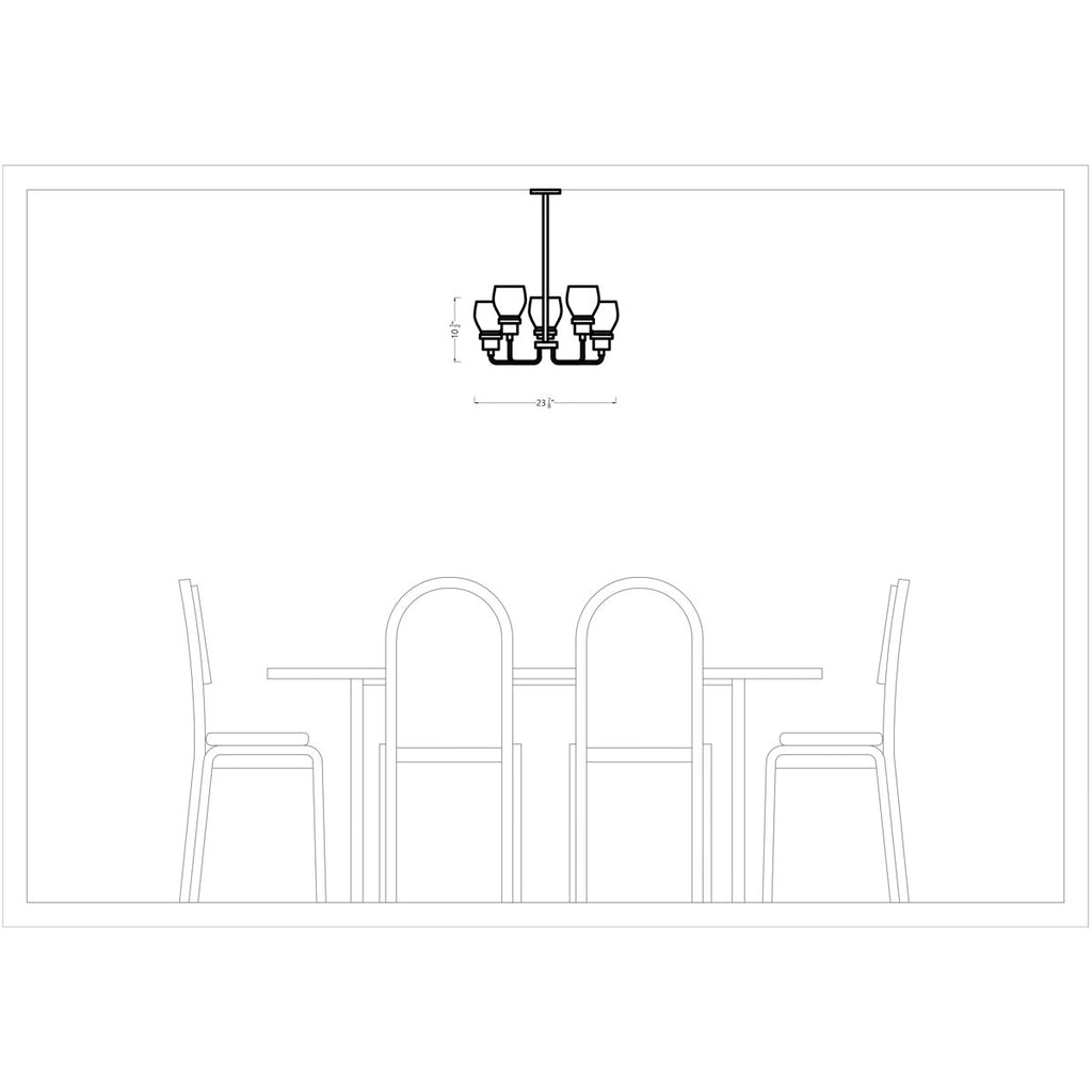 Belton 5-Light Dimmable Geometric Chandelier