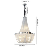Berteal 8-Light 24 Inch Aluminum Tassel Chain Empire Chandelier