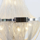 Berteal 8-Light 24 Inch Aluminum Tassel Chain Empire Chandelier