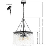 Bonsai 4-Light Dimmable Wagon Wheel Chandelier