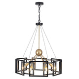 Bossley 6-Light Dimmable Sputnik Geometric Drum Chandelier
