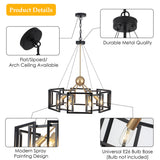 Bossley 6-Light Dimmable Sputnik Geometric Drum Chandelier