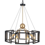 Bossley 6-Light Dimmable Sputnik Geometric Drum Chandelier