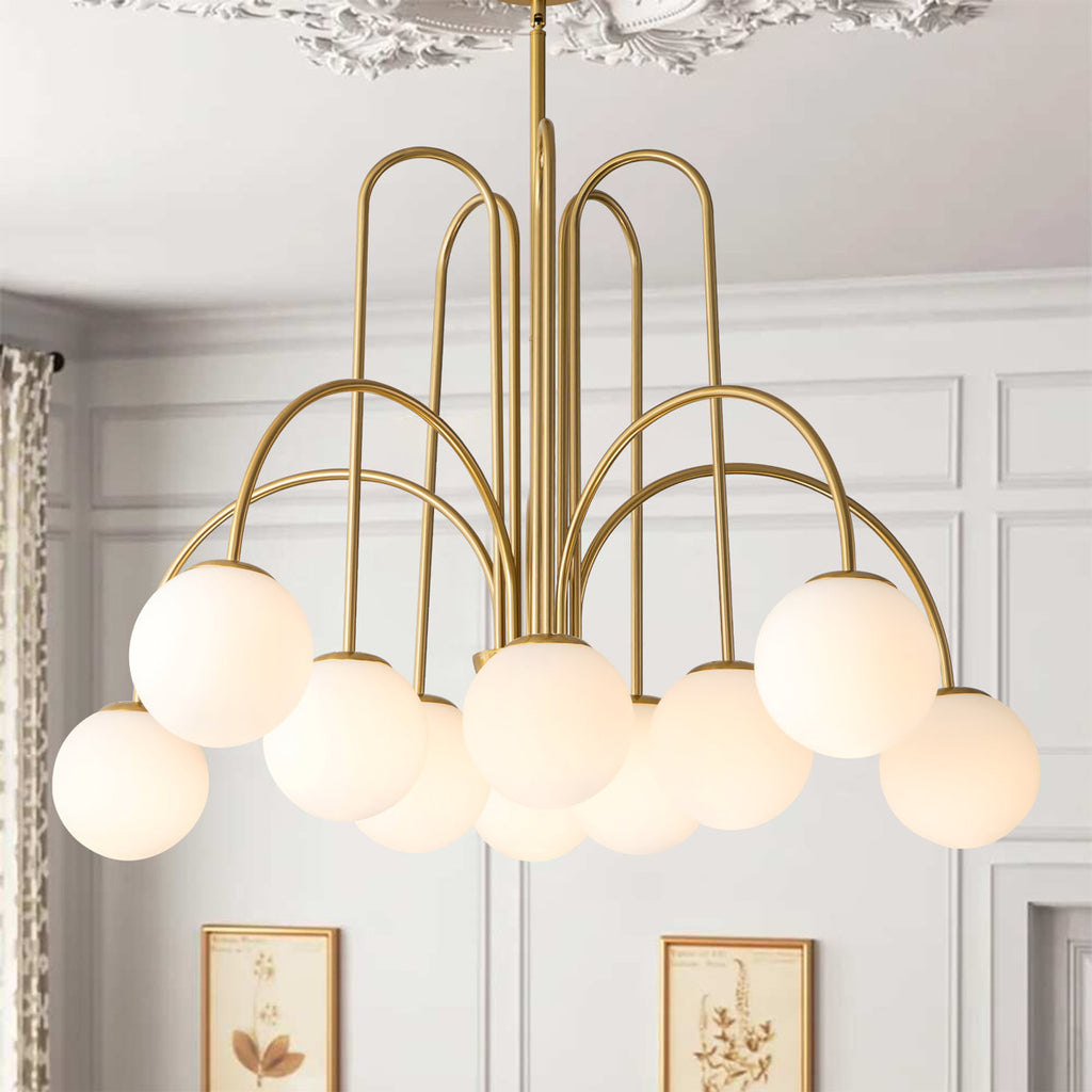 Bradrick 6-Light Modern Glass Bubble Chandelier