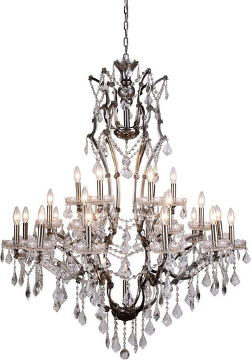 ZC121-1138G41RS/RC By Regency Lighting - Elena Collection Raw Steel Finish 25 Lights Pendant Lamp