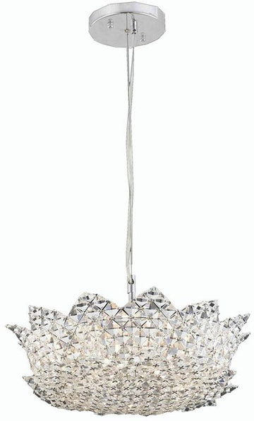 ZC121-2083D16C/EC By Regency Lighting - Lotus Collection Chrome Finish 6 Lights Pendant Lamp